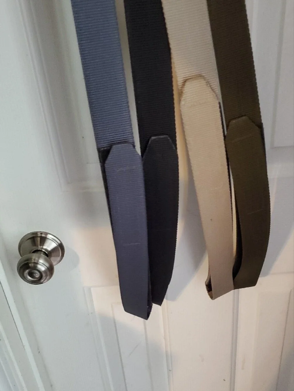 (4) Duluth Trading Co Nylon Web Belts in Black, Navy, Tan, Olive, AKHG